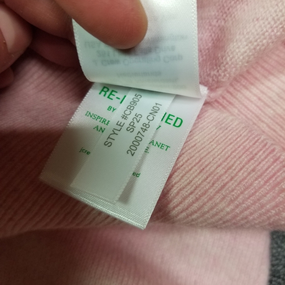 J. Crew Medium Women's 100% Cashmere Pink Sweater NWT - Picture 6 of 8